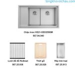 Trọn Bộ Chậu Rửa Bát Inox Hafele Hs21 Ssd2s90m Và Phụ Kiện