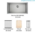 Trọn Bộ Chậu Rửa Bát Inox Hafele Hs21 Ssn1s90 Và Phụ Kiện