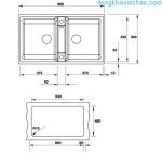 Chậu đá Blancozia 9 Màu Jasmine (zd)