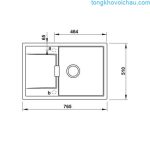 Chậu Rửa Bát đá Hafele Hs20 Gkd1s60