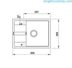 Chậu Rửa Bát đá Hafele Hs20 Ged1r60