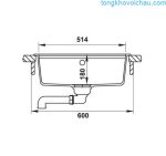 Chậu Rửa Bát đá Hafele Hs20 Gen1s60