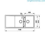 Chậu Rửa Bát đá Hafele Hs20 Gkd2s80