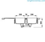 Chậu Rửa Bát đá Hafele Hs20 Gkd2s80