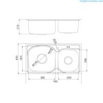 Chậu rửa bát MS 1011P