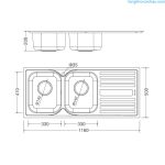 Chậu rửa bát MS 1025R NEW