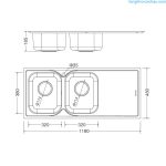 Chậu rửa bát MS 1026R