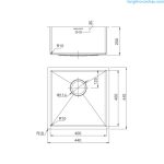 Chậu rửa bát bán thủ công MS 1044