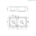 Chậu rửa bát MS 2076E