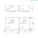 Chậu rửa bát bán thủ công MS 6065