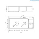 Chậu rửa bát MS 8804 N