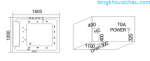 Bồn tắm massage TDO T-2031 (Ngọc trai)
