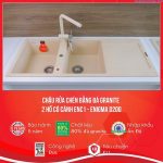 Chậu rửa bát bằng đá granite 2 hố có cánh ENC1 - Enigma D200 - Carysil