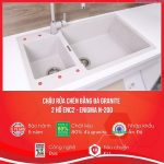 chậu rửa bát bằng đá granite 2 hố ENC2 Carysil