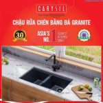 chậu rửa bát bằng đá granite chuyên lắp âm LMC1