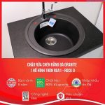 chậu rửa bát bằng đá granite hình tròn