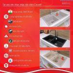 chậu rửa bát bằng đá granite VIC3