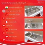 chậu rửa bát bằng inox304 Carysil