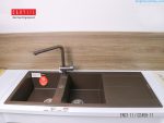 Chậu rửa bát bằng đá granite 2 hố có cánh ENC1 - Enigma D200 - Carysil