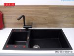 chậu rửa bát bằng đá granite 2 hố ENC2 Carysil