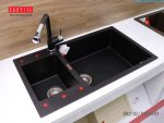 chậu rửa bát bằng đá granite 2 hố ENC2 Carysil