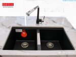 chậu rửa bát bằng đá granite chuyên lắp âm LMC1