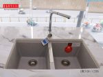 chậu rửa bát bằng đá granite chuyên lắp âm LMC1