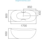 Bồn tắm nằm Sewo DT-3076