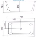 Bồn tắm ngâm độc lập Laiwen W-1025