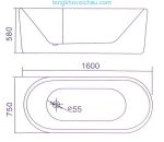 Bồn tắm ngâm độc lập Laiwen W-1027