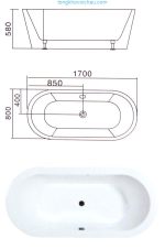 Bồn tắm ngâm độc lập Laiwen W-1029