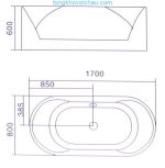 Bồn tắm ngâm độc lập Laiwen W-1032