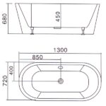 Bồn tắm ngâm độc lập Laiwen W-1035