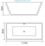 Bồn tắm ngâm độc lập Laiwen W-1037