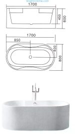 Bồn tắm ngâm độc lập Laiwen W-1040