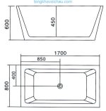 Bồn tắm ngâm độc lập Laiwen W-1041