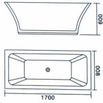 Bồn tắm ngâm độc lập Laiwen W-1042